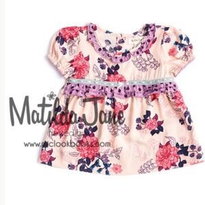 MATILDA JANE FANCIFUL FLORAL TUNIC, SIZE 12-18 MONTHS